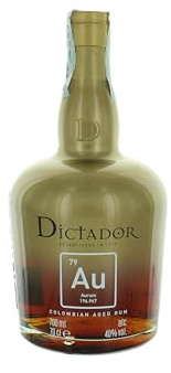 DICTADOR - XO Aurum - Rhum Vieux Ambré - Assemblage Unique de Rhums de 25 à 35 ans - Origine : Colombie - Notes de Canelles & Fruits Mûrs - 40% Alcool - 70 cl