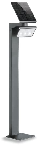 Steinel LED Gartenleuchte XSolar GL-S anthrazit, Solar Wegeleuchte höhenverstellbar, Bewegungsmelder, Nachtlicht