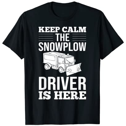 Snow Plow Tractor Machine Truck Shovel Driver Snowplough T-Shirt