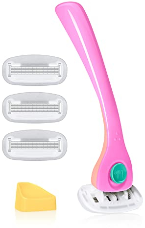 Billie Rasoi da donna - Rasoio da donna + 4 ricariche per rasoio a 5 lame + supporto magnetico - Malibu