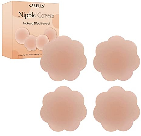 Cache Teton en Silicone, Cache Teton Femme, Réutilisable Auto-adhésif Cache-tétons en Silicone Nipple Cover Couvre-Tétons Adhésif et Réutilisable en Silicone