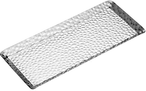 Zerodeko Nordic Style Serviertablett Multifunktionale Aufbewahrung Für Schmuck Kosmetik Und Snacks Rechteckiges Design Für Küche Bad Und Wohnräume Silber Mittel