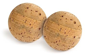 Yoga Studio Lot de 2 balles de massage en liège naturel sans marque - 2 cm
