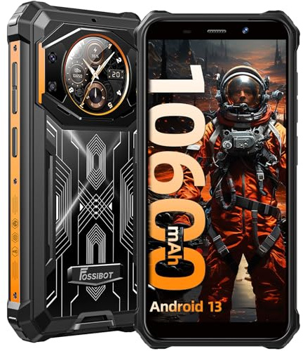 FOSSiBOT F101 Pro Rugged Smartphone (2023) - 15GB+128GB(1TB TF) Android 13 Telefono Indistruttibile, 10600mAh, 24MP+8MP Camera, 5,45 HD+, IP68/69K Impermeabile Celllare Antiurto NFC/OTG/GPS/Dual SIM