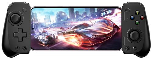 EasySMX M10 Manettes de Jeu pour Téléphone Portable Android & iPhone 15 (USB-C), iPhone 15 Manette Smartphone, Manette Téléphone avec Joysticks/Déclencheur à Effet Hall