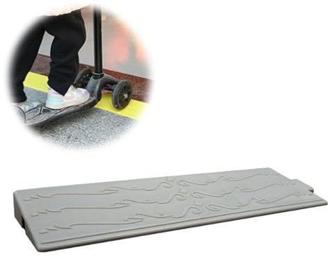Rollstuhlrampe, Türschwelle, Saugroboter Rampe, Tragbare, Leichte, Robuste Einfahrts-Bordsteinrampen Aus Kunststoff, Spleißbar, for Bordsteinrampen, Leichte Roller, Rollstühle (Color : Dark Color, S