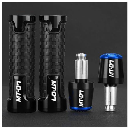 WESTCH Motorrad Griff Für Yamaha MT07 MT 07 MT-07 2014-2024 2023 2022 2021 2020 2019 2018 Motorrad Lenker Griffe Griff Grip Enden Stecker Slider Kappen Motorrad-Lenkergriffe(1)