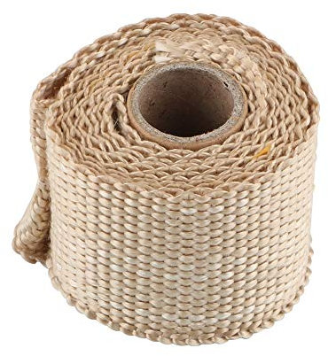 ZHANGSHUMIN Hitzeschutzband 5 cm * 1,5 m Titan/Schwarz Auspuff Hitze Wrap Rolle for Motorrad Faser Hitzeschild Band Beständig Downpipe Motorrad Zubehör Auspuff Hitzeschutzband(Gold)