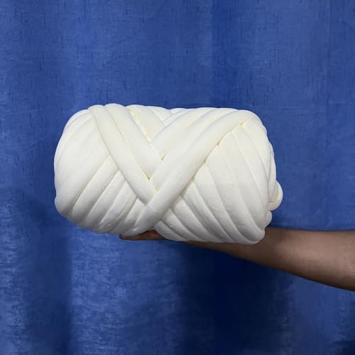 Namzi Hilo grueso de 250 g para tejer cobija de ganchillo, suave, extra algodón, lavable, voluminoso, hilo gigante para tejer, manualidades, ganchillo, bricolaje, sofá, cama, cama, almohada, cama para