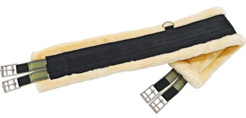 Tewzafiya Western Gürtel für,Englisch Sattelgurt für - Englische Sattelgurt Elastisch Edelstahl Pferdegurt Breathable Westernsattel Haltbare Sattelgurt