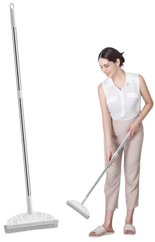 Acunny Brosse à récurer pour carrelage de sol, douche - Brosse à récurer réglable avec poignée allongée pour tapis, bateau, terrasse