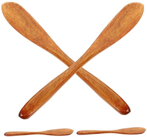 WATIIFUFU 4 Teiliges Set Aus Hochwertigem Nussbaum Butter Und Marmeladenmesser Ideale Küchenutensilien Für Das Frühstück Zum Streichen Von Butter Und Marmelade