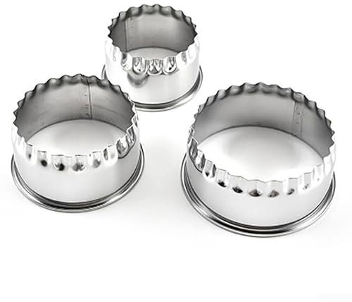 Juego de 3 cortadores de bollos y bolas de masa hervida de acero inoxidable, herramientas perfectas para todas tus necesidades de horneado en casa