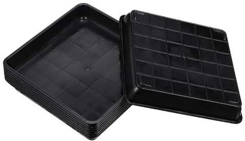 NULYLU 8piezas Bandeja De Plástico para Macetas Cuadradas Plato para Bonsai Trayecto De Jardinería para Plantas y Drenaje