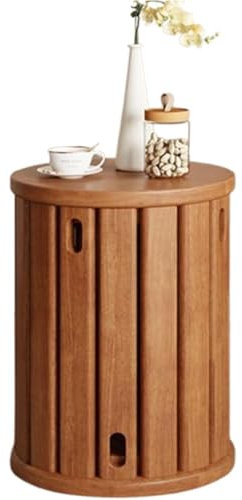 4er Set Stapelhocker, Massivholz, minimalistisch, platzsparend für Wohnzimmer, Schlafzimmer, Balkon - Nussbaum Finish