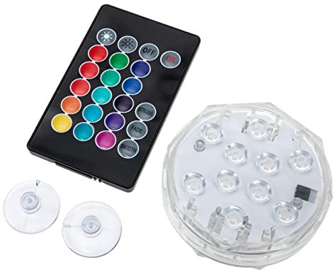 HIAKDOFT Submersible Led Light White Underwater Led Light with Remote Control for Fish Ponds and Fountains