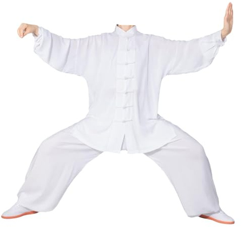 Enigmaire Set di Tai Chi Uomini Donna,Uniforme Kung Fu Unisex,Wing Chun Vestiti con Manicas Lunga,Facile da Indossare,Adatto per Esercizi Mattutini,Tai Chi E Kung Fu