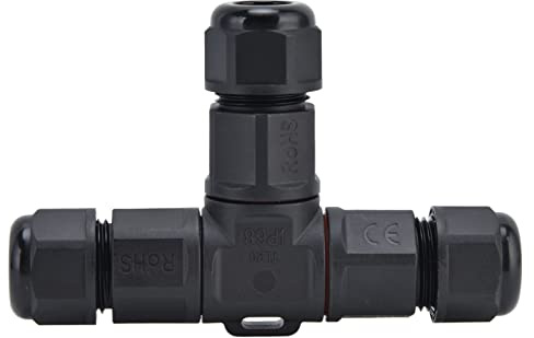 Fdit Elektrische Kabelklemme 3 -Pin -Klemme Schnellanschluss Wasserdicht der Schnellen Verbindung Zur Kommunikation des LED Netzwerks Externe Industrielle Geräte PA66 Silikon IP68