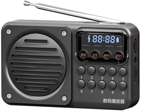 kdkskss Radio de Transistores, Radio Digital Portátil, Reproductor de Audio Recargable con Altavoz Inalámbrico e Indicador para Hogar Hombres Mujeres Mayores Trabajo Gimnasio Viajes Acampada