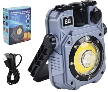 Lampada da Tavolo con luci notturne magnetiche a LED a Tenuta stagna, a energia Solare, con 5 modalità di Funzionamento, per Campeggio, Riparazione Auto, Pavimento