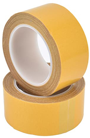 Kikumi 2 Rotoli di Nastro Biadesivo per Moquette, Lunghezza 10 M, Adesivo Resistente in Fibra di Vetro per Pavimenti in Parquet