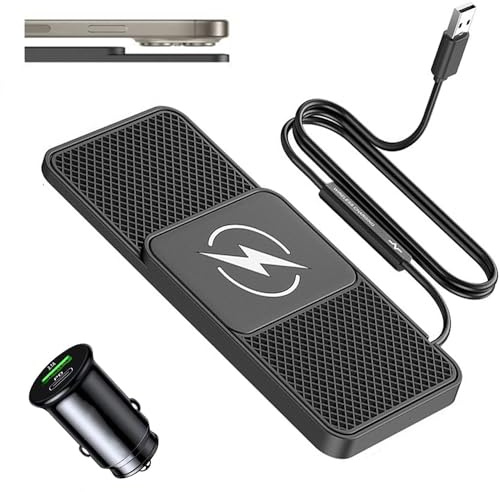 Car Wireless Charger Pad for Seat Alhambra Altea Arona Arosa Ateca Cordoba Exeo Ibiza Leon MII Tarraco Toledo,Cell Phone Cordless Charging Mat Smart Phone Charger Flat Charging Mat Accessories