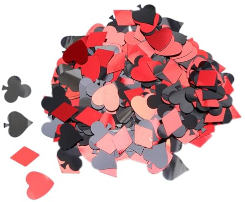 MAGICLULU Coriandoli Decorativi Poker in Plastica 90g Sparsi per Decorazioni da Tavolo Festa Compleanno Matrimonio, Addobbi Colorati e Adulti, Accessori Creativi per Stile Stile Casuale