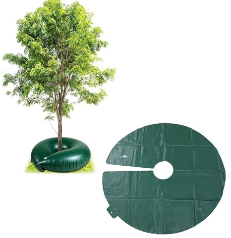 Yosoo Health Gear Anillo de Riego para árboles, Bolsa de Riego de Liberación Lenta de 10 Galones para árboles con por Goteo de Raíces Profundas, de Automático (GREEN)