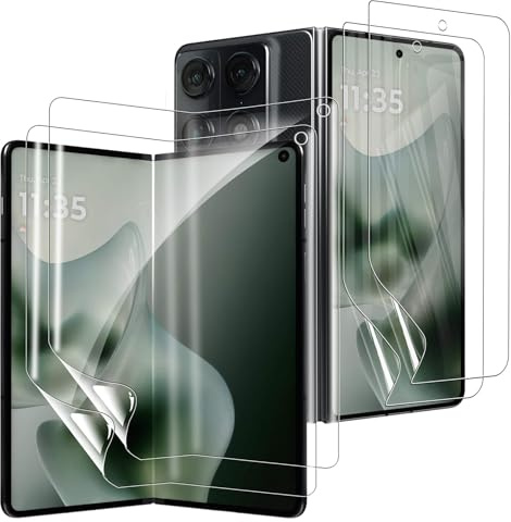 KUSINHOKA Skärmskydd för Motorola RAZR Fold, [2+2 Stycken] Inomhus och Utomhus Skärmskyddsfilm, [Anti-Repa] HD Flexibel TPU Skärmskydd, [beröringskänslig]