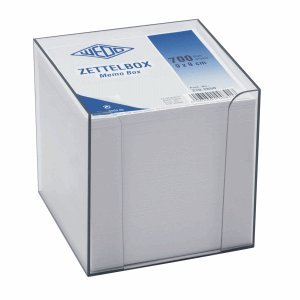 Wedo Zettelbox 9,5x9,5cm rauchglas