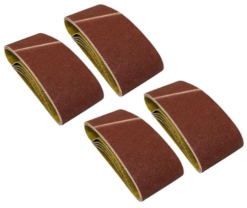Dapetz ® Sanding Belt 75mm X 457mm Sander Belts 60 Grit Very Coarse Sander Sheets Sanding Belts for Grinding, Sharpening and polishing Metal, Wood Compatible with Bosch, Black+Decker & Makita -20X