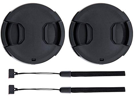 2-Pack 58mm Front Lens Cap Cover with Cap Keeper for Canon EOS 4000D 2000D 1300D 1200D 850D 800D 760D 700D 650D 600D 550D 500D 250D 200D 100D with EF-S 18-55mm Kit Lens & More 58mm Threaded Lenses