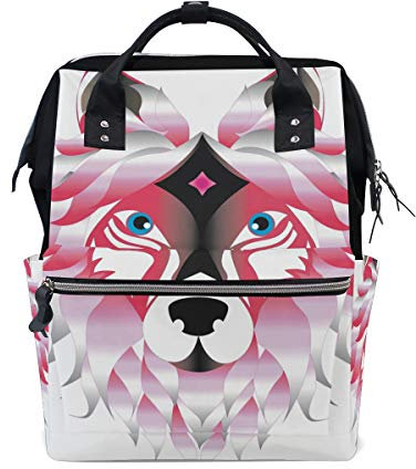 MONTOJ Running Wolf Canvas Reisetasche Campus Rucksack One Size 3