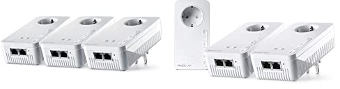 devolo Mesh WiFi Adapter, Mesh WLAN 2 Multiroom Kit,weiß & Magic 2 WiFi next Multiroom Kit, WLAN Powerline Adapter-bis 2.400 Mbit/s, Mesh WLAN, WLAN Steckdose, 4x Gigabit LAN Anschluss, dLAN 2.0, weiß
