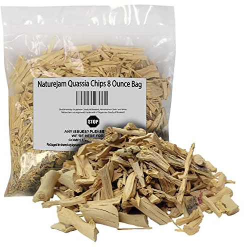 Naturejam Quassia Bark Chips 8 Ounce Bag-100% Natural Wildcraft-No Processing aka Hombre Grande