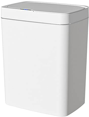 predolo Pattumiera, pattumiere Secchio della Spazzatura Pattumiera Automatica Pattumiera Cestino della Spazzatura Pattumiera per Soggiorno Home Office, 15 Litri Bianco