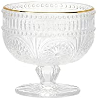 PTTRNS Wassergläser Sonnenblumen-Eiscreme-Dessertbecher aus Glas for Zuhause, Joghurt, Milch, Frühstücksbecher, Retro-geprägtes Glas Trinkglas (Color : C)