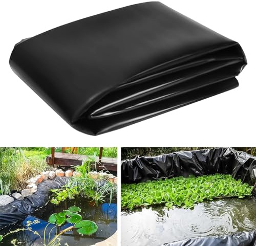 DAZZTIME Revestimiento de Estanque,0.5 mm de Espesor 2x3m Lona Estanque,Lona para Estanque,Revestimiento de Estanque de Goma,Pond Liner para Estanques,Construcc,Fuentes,Jardines Acuáticos y Cascadas