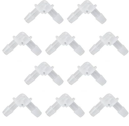 Connettore per Tubo a Gomito, Raccordi per Tubi a Gomito in Plastica, Raccordo per Acqua con Innesto Ad Angolo di 90 Gradi a Forma di L Gomito di Uguale Diametro a Punta,