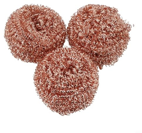 Copper Wire Sponge Ball for Tough Jobs, Removes Slag & Cleans Iron Tips, Pack of 3