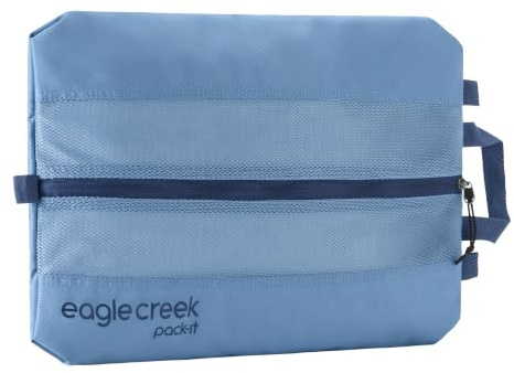 eagle creek Pack-It Reveal Shoe Cube Blue Dawn | Atmungsaktiver Schuhsack zur Optimierung des Gepäckraums, leicht, waschbar, belüftet, schnell trocknendes Material