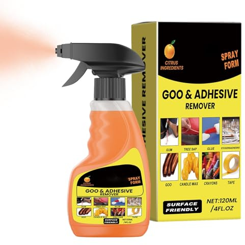 Auto-Aufkleber-Entferner – Aufkleberheber-Klebeband, Klebstoffentfernungsspray, 120 ml, sicherer multifunktionaler Klebstoffentferner für Auto-Innenräume, entfernt Aufkleber, Etiketten, Abziehbilder