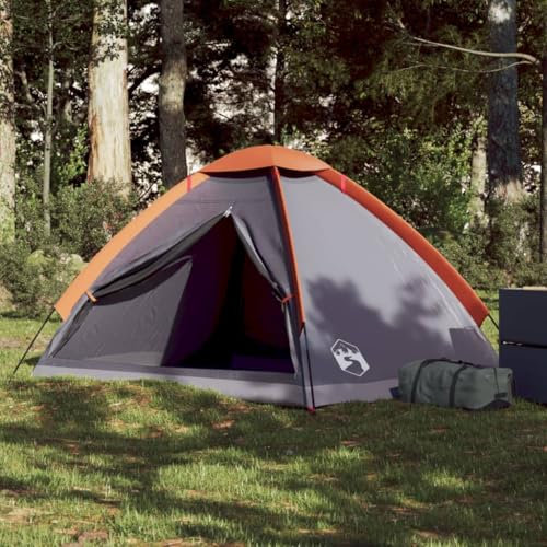 Wenjinqi-94761 Iglu-Zelt für 2 Personen, wasserdicht, Grau / Orange
