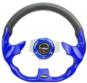 Sportlenkrad Auto Sport Lenkrad Racing Typ Universal 13 Zoll 320MM Aluminium Holzlenkrad(BLUE)