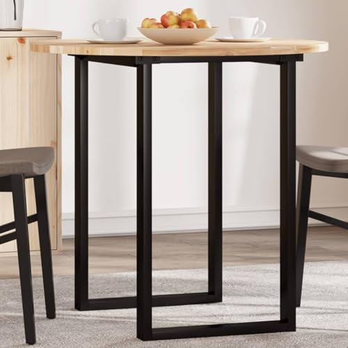 Homgoday Tischplatte Ersatztischplatte Holztischplatte Ersatzplatte Holz Platte für Beistelltisch Couchtisch Bartisch Rund Ø80x2 cm Massivholz Akazie