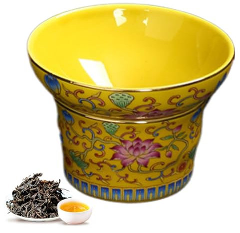 GTFYUDGH Passoire à thé en porcelaine, filtre à thé en céramique | Ustensiles à thé Kung Fu pour tasse à portion individuelle - Infuseur d'accessoires de thé Kung Fu en céramique efficace pour le thé,