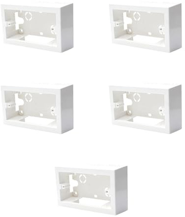 5 scatole 504 per montaggio esterno, Bianca, 4 Moduli, Per Impianti Fuori Muro, Plastica ad alta resistenza, Universale, 100% Compatibile con tutti i Supporti Standard e tutte le serie civili