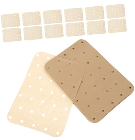IMIKEYA 180pièces Cuisson Papier Sulfurisé Perforées Pour Friteuse à Air Chaud Antiadhésives Et Absorbantes Huile