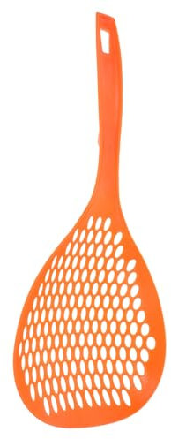 Cabilock Colador De Cocina Grande Con Mango Espumadera Ranurada Para Drenar Fideos y Dumplings Utensilio De Plástico Para Escurrir Naranja