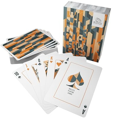 Bullets Playing Cards, Cardistry, Cardistry, 52 fogli con 2 joker, carte magiche, colore: arancione